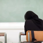 Student Wearing Hijab in Classroom